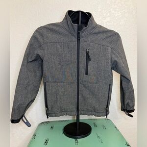 Cowboy Legend Boys Gray Soft Shell Lightweight Zip Jacket Size M